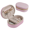 New Arrival Portable Oval Velvet Travel Ring Earrings Necklace Women Jewelry Organizer Box for Gift Wholesale 