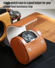 Factory Custom Logo Genuine Leather 1 Slot Wrist Watch Carry Case Watch Travel Storage Packaging Box