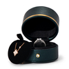 Creative Oval Luxury Ring Ear Stud Necklace Universal Jewelry Storage Box PU Leather White Proposal Diamond Ring Gift Box