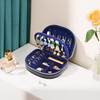 Portable Mini Pu Leather 2 Layer Travel Jewelry Organizer Box For Women