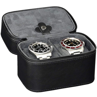 Custom Multi Functional Jewellery Jewelry Watch Leather Storage Organizer for 2 Watches Luxury Watch Travel Case