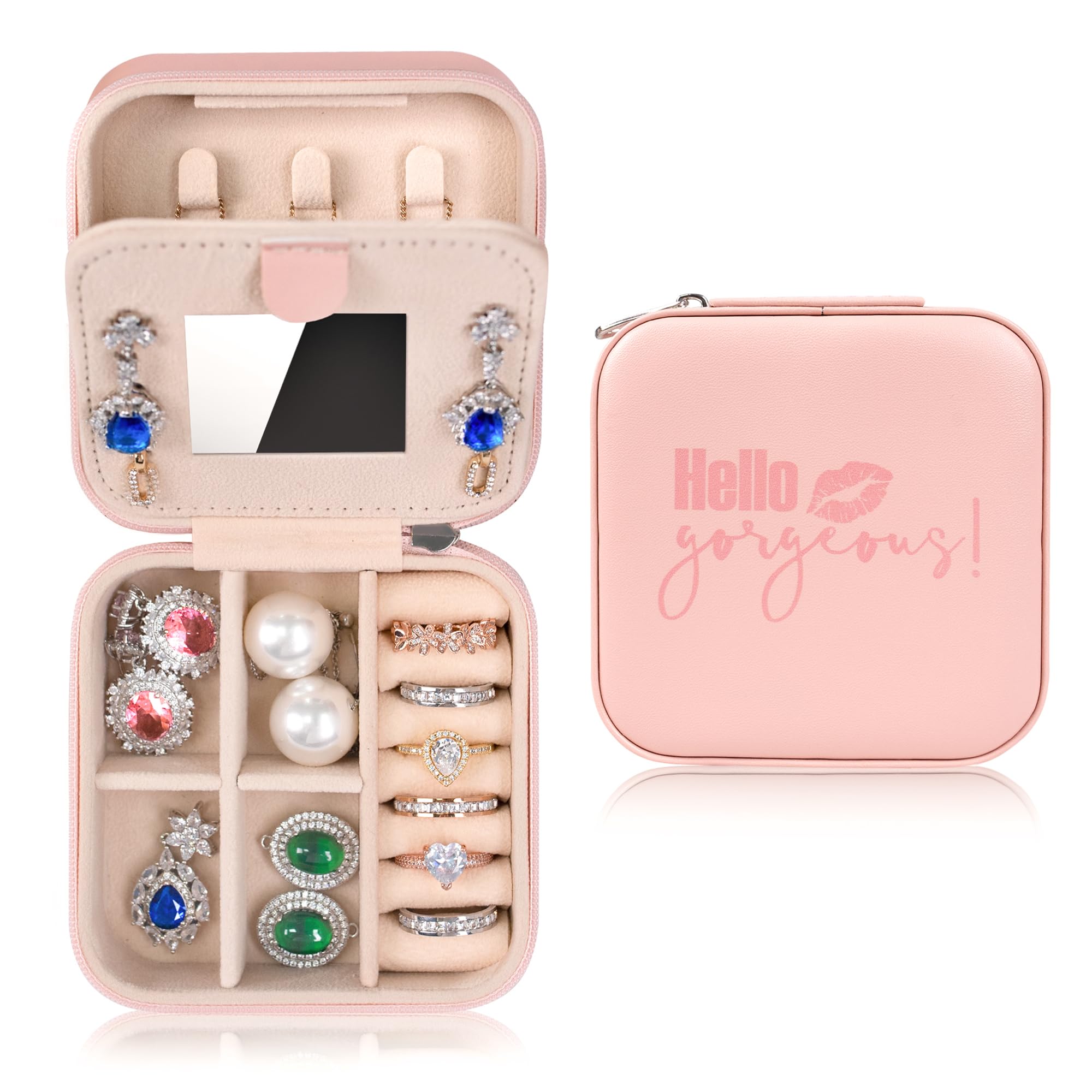 New Fashion Creative Alphabet Jewelry Box Portable Small Square A-Z Box for Gift