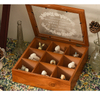 9-Grid Retro Multifunctional Glass Window Wood Desktop Jewelry Storage Case Custom Wooden Watch Jewelry Storage Boxes
