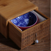 Customized Bamboo Pull Out Storage Wooden Box Perfume Essential Oil Organizer Gift Packing Box