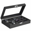Carbon Fiber Glasses Watch Box Carbon Fiber Watch Box Wood Leather Jewelry Storage Box