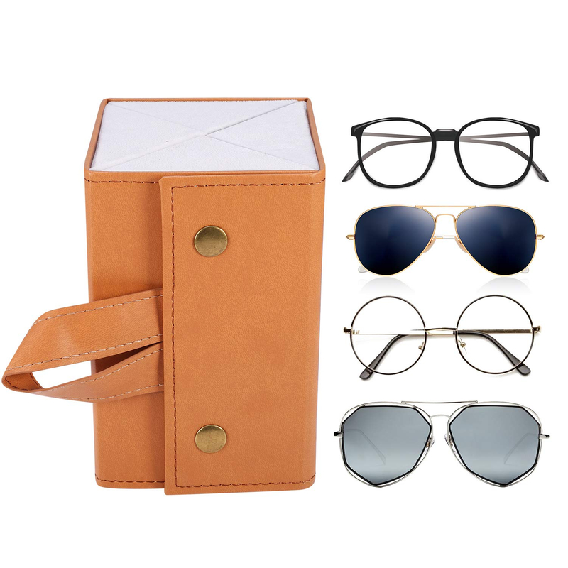 Travel Glasses Case Multiple Pairs Eyeglasses Storage Box Hanging Eyewear Holder with Multi Slots