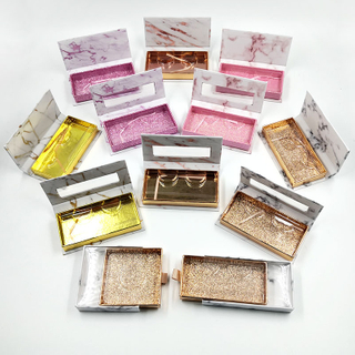 Hot Selling Flip Eyelash Boxes Wholesale Mink Lash Mirror Packaging Custom Flip Mirror Lash Packaging