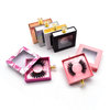 Custom Own Logo Personalized 3d Lash Packaging Empty Plastic Vendor Customize False Eyelashes Box with Diamond Handle