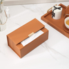 Vintage Luxury Modern Rectangle PU Leather House Tissue Box Cover Facial Bathroom Napkin Storage Box Holder Tissu Case