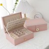 Rings Earrings Necklaces Box Organizer Portable Jewelry Storage Case PU Leather Small Travel Jewelry Boxes