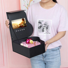 Wholesale High Quality Fashion Design 7 Inch LCD Screen Magnetic Gift Box Luxury Greet Video Gift Package for Wedding Invitation