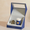 Mini Magnetic Flip Perfume Bottle with Box Leather Velvet Cardboard Cosmetic Woman Sleek Pearlescent Gift Box Packaging