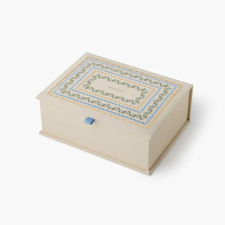 Flower Border Embroidered Storage Gift Box