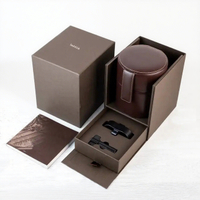 Luxury Double Layer Travel Watch Organizer Box Square Leather Packaging Watch Box with Drawer Storage Flip Watch Boxes Cases
