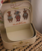 Suitcase Shaped Embroidery Baby Keepsake Box