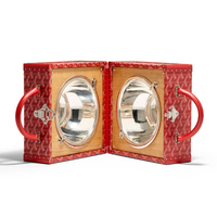 Pet Leather Bowl Box Travel Trunk Manufacturer