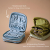 Olive Green Travel Jewelry Ring Case Earring Organizer 