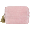 Pink Tassel Embroidered Pouch Custom Jewelry Packaging Storage Bag Skincare Cosmetic Makeup Bag 