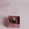 Velvet Bow Ribbon Perfume Gift Box with Acrylic Lid