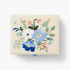 Flip Top Floral Embroidery Box Antique Books Jewelry Mementos Box Wedding Invitation Embroidered Fabric Floral Box