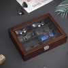 Custom 8 Grids Slots Wooden Eyeglasses Storage Box Sunglasses Glasses Display Jewelry Organizer 