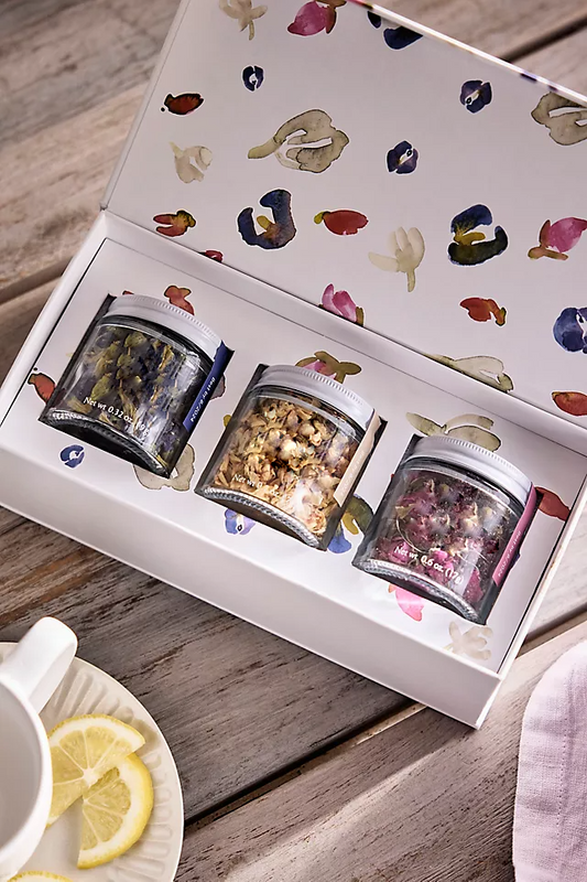 Flower Tea Set Watercolor Box Custom Hand-painted Logo Paper Cardboard Tea Packaging Box Afternoon Tea Saffron Gift Box