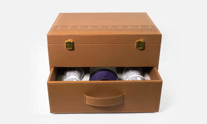 Luxury Leather Coffee Cup Packaging Box