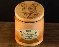 Personalized Lid Design Pet Box Packaging Custom Wood Dog Urns for Ashes Handmade Pet Memorial Cremation Box with Photo Pawprint