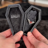 Halloween Coffin Engagement Ring Necklace Box