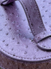 Lilac Ostrich Mini Vanity Case Zipper Skincare Box Packaging 