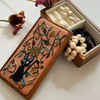 Embroidered Wooden Jewelry Box