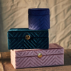 One Top Customization Velvet Round Jewelry Packaging Box Custom PU Leather Ring Earring Necklace Jewelry Storage Case