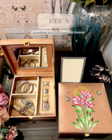 Handcrafted Elegance Leather Jewelry Box Watch Necklace Box Storage