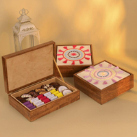 Tassel Embroidery Wood Chocolate Box