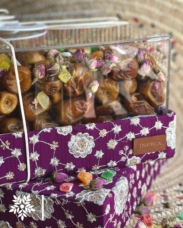 Acrylic Fabric Candy Box Hand Embroidery Plastic Ramadan Chocolate Packaging Kids Baby Party Dessert Birthday Cake Gift Box