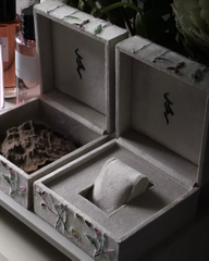 Fabric Watch Embroidery Box Luxury Packaging Display Hand Custom Logo Single Watch Earrings Necklace Jewelry Gift Box