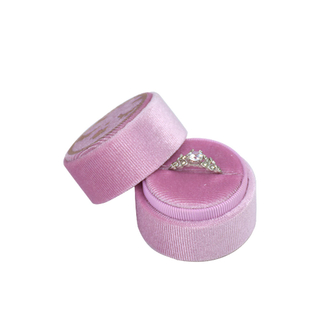 Small Velvet Engagement Travel Ring Earrings Display Box with Custom Logo for Ring Gift Box Packaging Jewelry Case Ring Storage