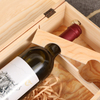 Luxury Custom Logo Wood Wine Bottle Packaging Box Wooden Wine Gift Storage Box with Handle And Foam Insert