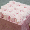 Luxury Customized Logo Paper Square Preserved Rose Flower Chocolate Gift Packaging Box with Lid for Valentine's Day Wedding