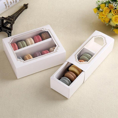 Wholesale Custom Logo Eco-friendly Paper Candy Cookie Macaron Gift Box with Inserts Paper Single Boxes for Macarons