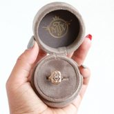 15 Years Factory Free Sample Round Velvet Ring Jewelry Packaging Box Design With Custom Logo