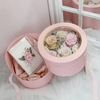New Arrival Round 2 Layer Rotation Paper Flower Jewelry Gift Packaging Box Double 2 Tier Rotating Cardboard Box for Valentine