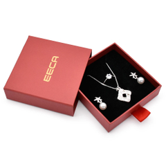 Luxury Engagement Proposal Ring Gift Packaging Box Earring Necklace Bracelet Rings Drawer Paper Jewelry Boxes Pouch Package