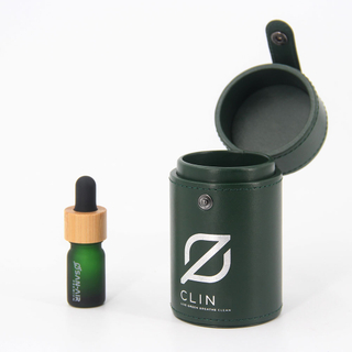 Luxury Round Pu Leather Single 15ml Essential Oil Bottle Gift Packaging Box with Foam Insert And Custom Logo