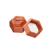 Luxury Colorful Velvet Engagement Wedding Double Ring Jewelry Gift Packaging Box China Manufacturer Wholesale