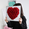 Valentine's Day Clear Acrylic Mirror Angel Heart Diy Handmade Eternal Flower Gift Packaging Box for Girlfriend's Birthday