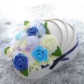 Creative Valentine's Day Baby's Birthday Cradle Shape Paper Cardboard Rose Flower Bouquet Gift Packaging Box With Handle