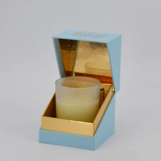 Wholesale Custom Printed Square Cardboard Paper Coffee Mug Scented Candle Gift Packaging Box With Gold Logo