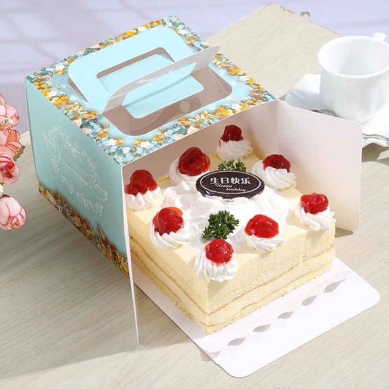 Customizable Luxury Design Round Cupcake Cake Boxes Single 8x8x4 Cardboard Paper Packaging Birthday Wedding Cake Box