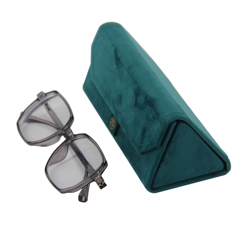 New Style Velvet Foldable Sunglasses Gift Packaging Box Flip Lid Glasses Case with Custom Logo Wholesale